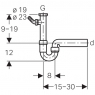 Сифон на 1 сливное отверстие Geberit 152.71