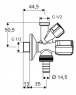 Комбинированный угловой клапан Schell 035690699