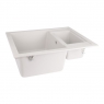 Кухонная мойка с дополнительной чашей Lidz 615x500/200 WHI-01 LIDZWHI01615500200