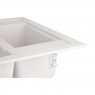 Кухонная мойка с дополнительной чашей Lidz 615x500/200 WHI-01 LIDZWHI01615500200