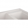 Кухонная мойка с дополнительной чашей Lidz 615x500/200 WHI-01 LIDZWHI01615500200