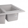 Кухонная мойка с дополнительной чашей Lidz 615x500/200 GRA-09 LIDZGRA09615500200