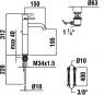 Смеситель для умывальника Laufen Twinprime 3.1132.1.004.120.1