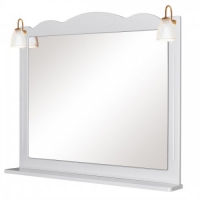 Зеркало с подсветкой Akvarodos "Классик" 100 и с полкой (белое)