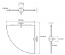 Полочка угловая стеклянная Bemeta Neo 104102015