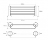 Полочка с полотенцедержателем Bemeta Omega 104105072