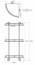 Полка угловая тройная с открытым бортом Bemeta Omega 104202152