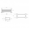 Полочка для полотенец Bemeta Omega 104205102 с полотенцедержателем
