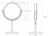 Зеркало косметическое Bemeta 112201232 на подставке