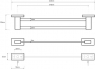 Полотенцедержатель двойной Bemeta Plaza 118104052