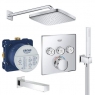Набор для комплектации душа Grohe Grohtherm SmartControl с Tempesta Cube 250 26415SC2