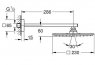 Верхний душ Grohe Rainshower Allure 230 26054000 с кронштейном
