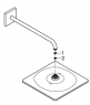 Верхний душ Grohe Rainshower 310 Mono Cube 26563000 с кронштейном