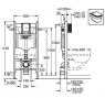 Система инсталляции для подвесного унитаза Grohe Rapid SL 3885800A с кнопкой Arena Cosmopolitan