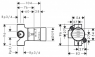 Скрытая часть запорного/переключающего вентиля Hansgrohe Trio 15984180
