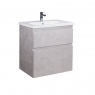 Тумба с умывальником Мойдодыр Палермо-70-U (ID-70) бетон светлый