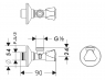 Вентиль запорный угловой Hansgrohe 13903000 E