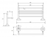 Полочка для полотенец Bemeta Retro 144102097 с полотенцедержателем