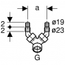 Двойной штуцер для шланга Geberit 152.767.11.1
