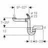 Сифон на 1 сливное отверстие Geberit 152.819.11.1