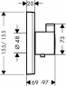Термостат для душа Hansgrohe ShowerSelect Highflow 15760000