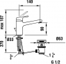 Смеситель для умывальника Laufen Citypro 3.1195.1.004.121.1