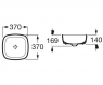 Умивальник Roca Inspira A327502000 370x370 мм