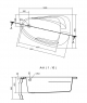 Ванна асиметрична права Cersanit Joanna 140x90 см 