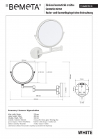 Дзеркало косметичне Bemeta White 112201514 