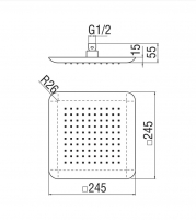 Верхній душ Nobili Components AD139-122CR 