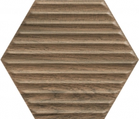 Плитка стінова Serene Brown Heksagon STR 17,4x19,8 код 2895 Ceramika Paradyz