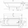 Ванна прямокутна з ніжками Kolo Opal Plus 170x70 см