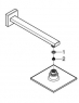 Верхний душ Grohe Euphoria Cube 150 26073000 с кронштейном