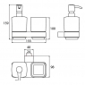 Стакан для щеток и дозатор жидкого мыла Emco Loft 053100100