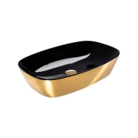 Умивальник керамічний Catalano Alvea 60 160APGRLXNO black/gold