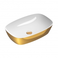 Умивальник керамічний Catalano Alvea 60 160APGRLXBO white/gold