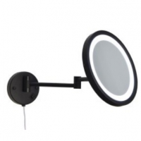 Косметическое зеркало J-mirror Zoom 04 Black, LED подсветка