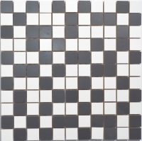 Мозаїка СМ 3106 C2 estet white/estet graphite  300 х 300 х 9   ( 25 х 25 ) Кераміка Лео УКРАЇНА