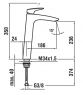 Смеситель для умывальника Laufen CurvePlus 3.1109.8.004.130.1