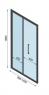Дверь душевая Rea Rapid Fold 100 Rea-K6420