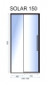 Дверь душевая Rea Rapid Solar 150 Rea-K6360