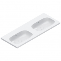 Умивальник керамічний подвійний Catalano Alvea 120 0621220001