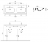Умивальник керамічний подвійний Catalano Alvea 120 0621220001