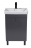 Тумба універсальна Мойдодир Simple White 55-U графіт з умивальником River 55