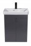 Тумба універсальна Мойдодир Simple White 55-U графіт з умивальником River 55