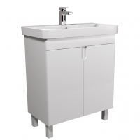 Тумба універсальна Мойдодир Simple White 70-U з умивальником River 70