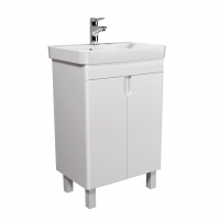 Тумба універсальна Мойдодир Simple White 55-U з умивальником River 55