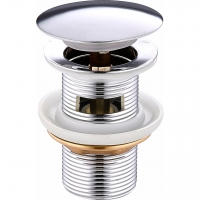 Донний клапан Perla PSA2201 нажимний 1/4 Click-Clack з переливом 