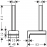 Бумагодержатель запасных рулонов Hansgrohe AddStoris 41756700