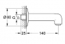 Излив для ванны Grohe BauClassic 13258000